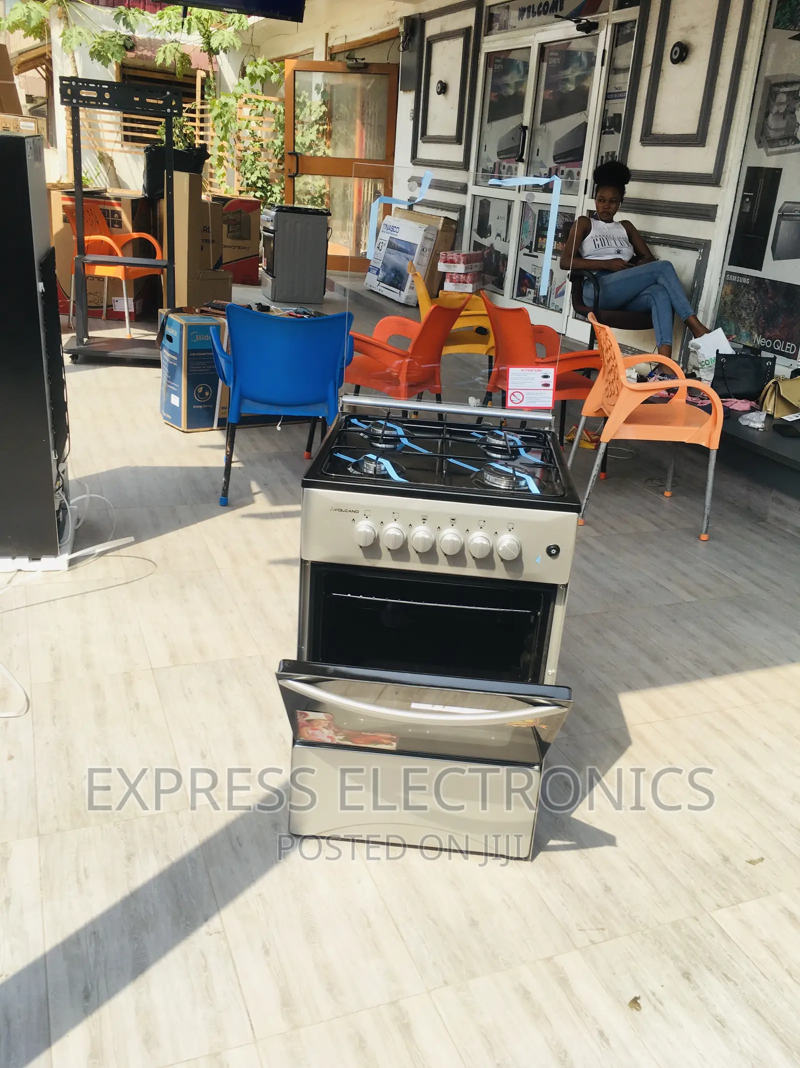 Call and Order 50/50 Volcano 4burner Gas Cooker Oven