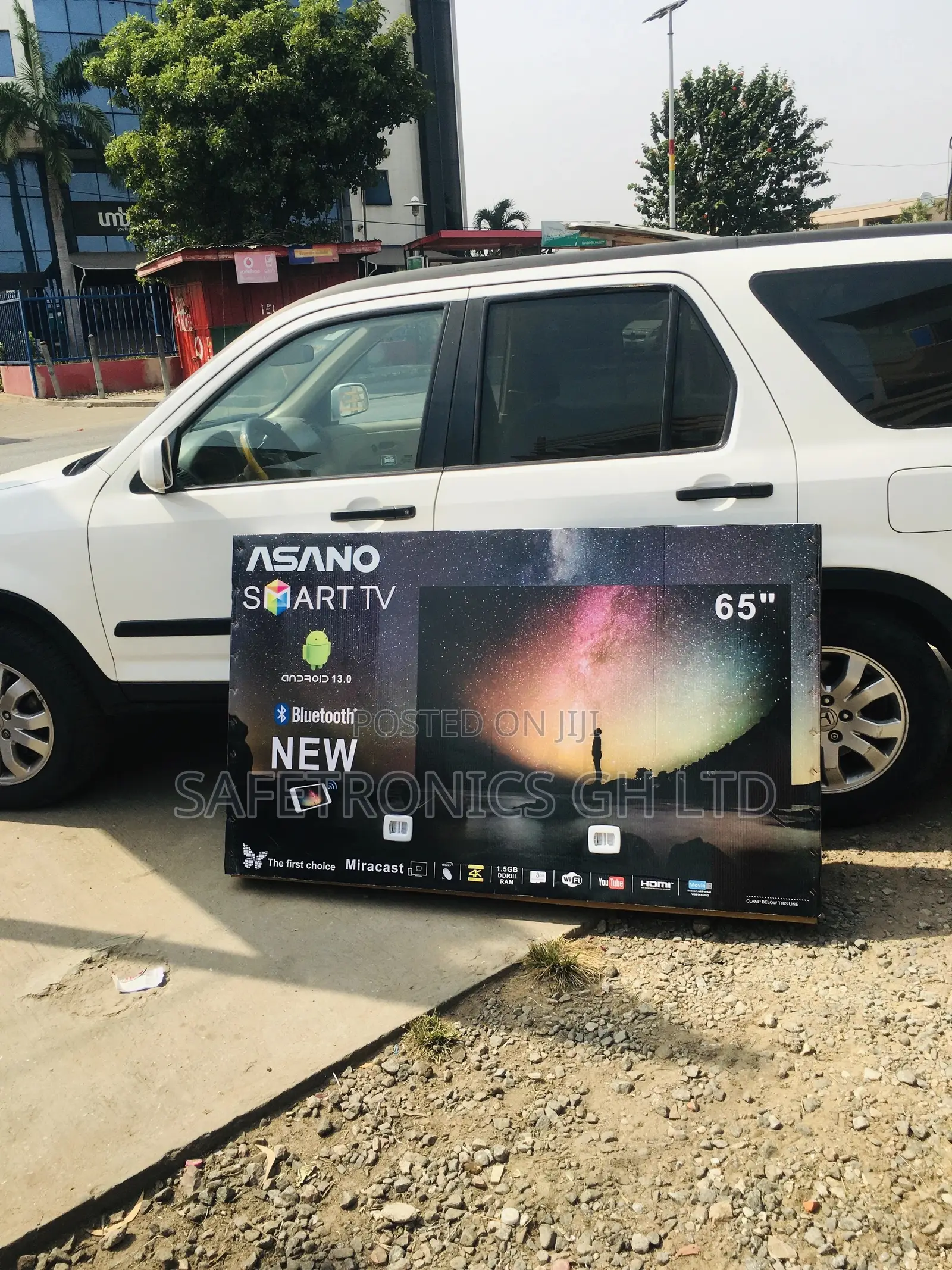 65 Inches Glossy Asano Smart LED UHD Electric Black Tv