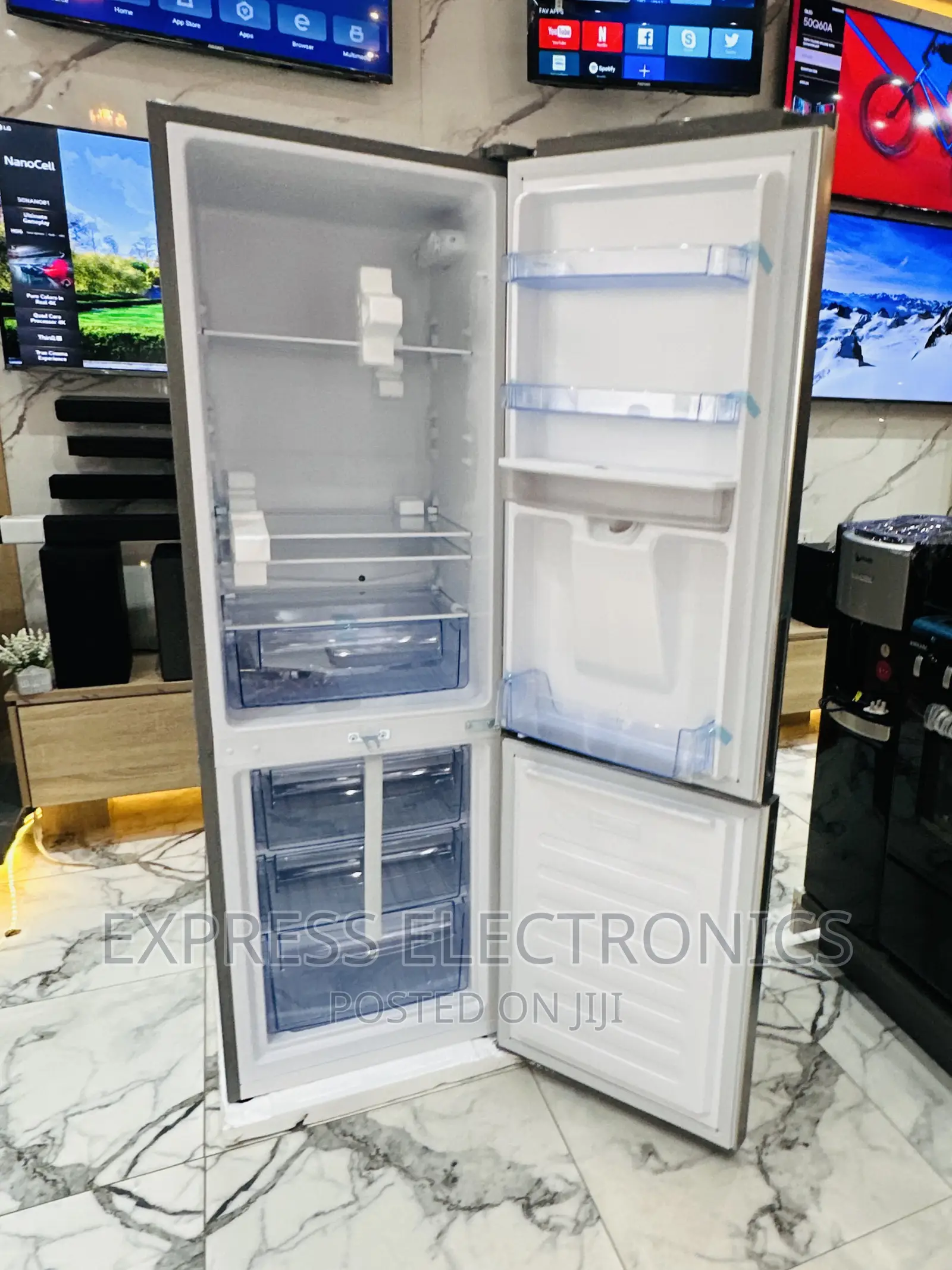 Grab a Deal on Pearl PF-330BWD Double Door Fridge Grey