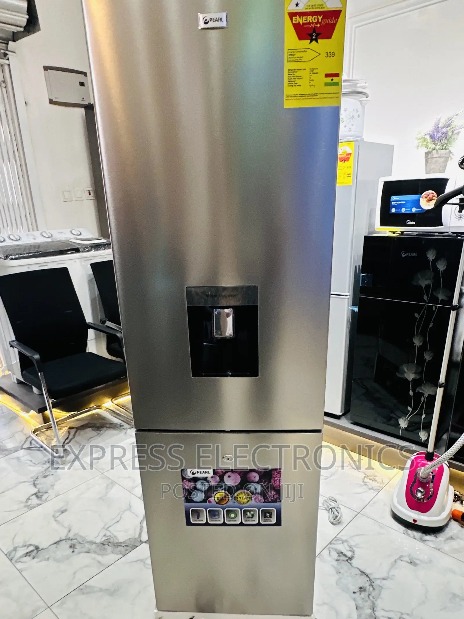 Durable Build Fridge Pearl Double Door Pf-330bwd