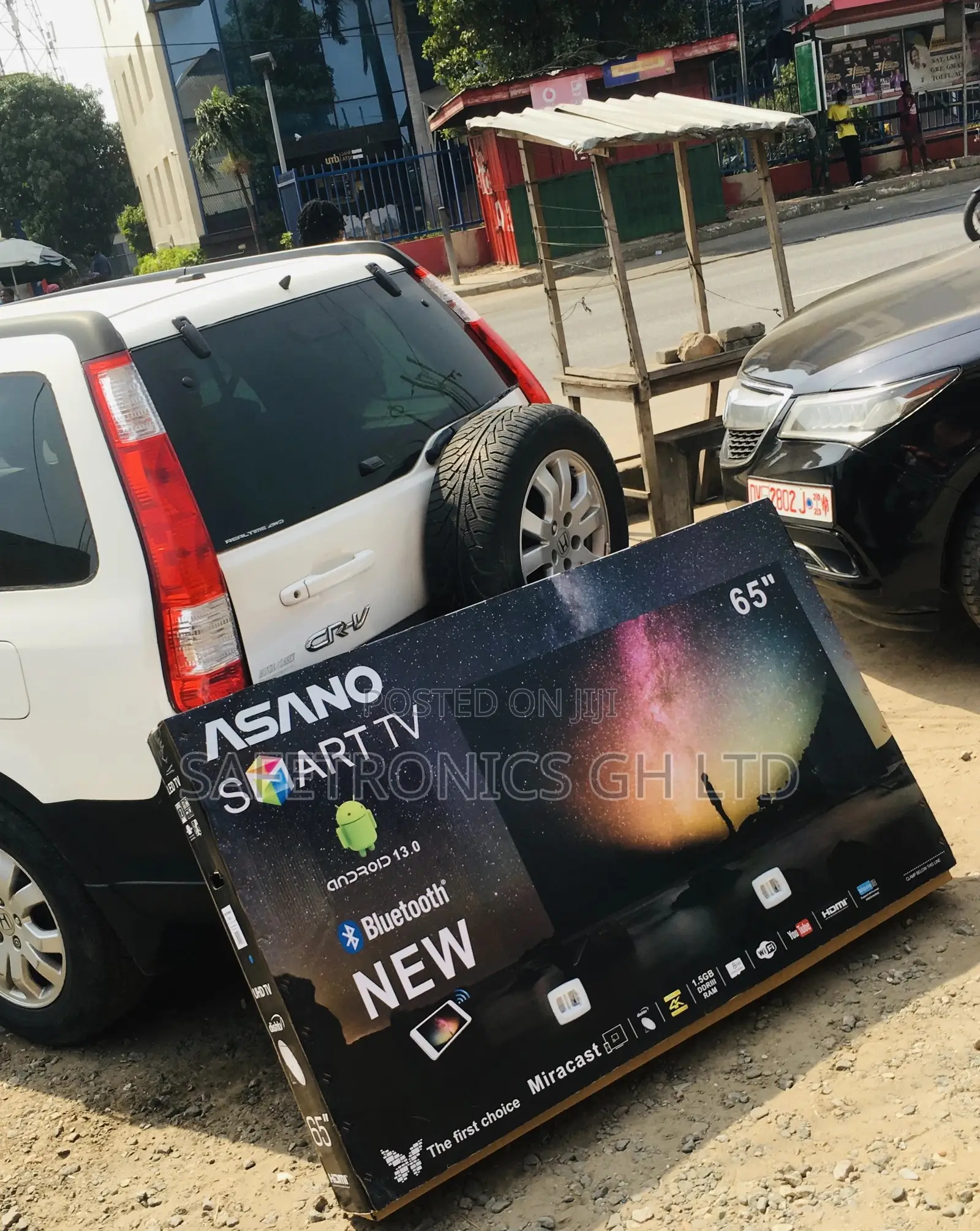 Glossy LED Smart Black Asano Electric UHD 65 Inches Tv
