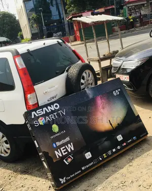 Glossy LED Smart Black Asano Electric UHD 65 Inches Tv