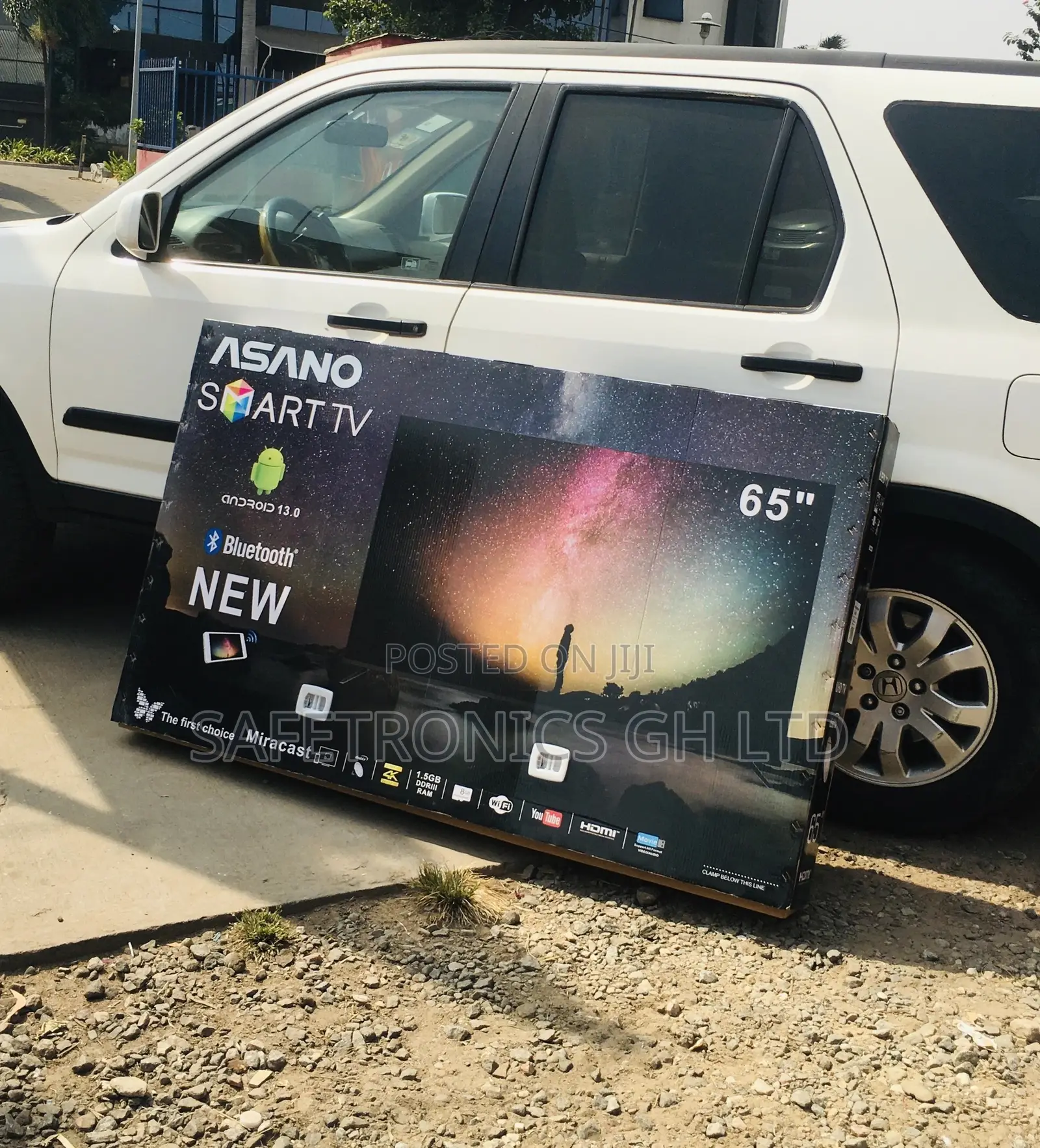 Asano Black UHD Smart 65 Inches Glossy Electric LED Tv