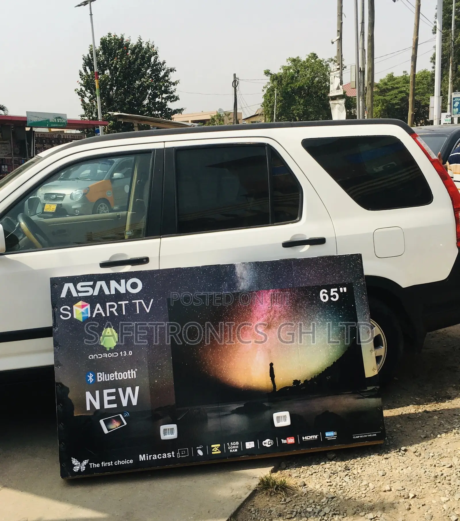 65 Inches Glossy LED Asano Black Electric Smart UHD Tv