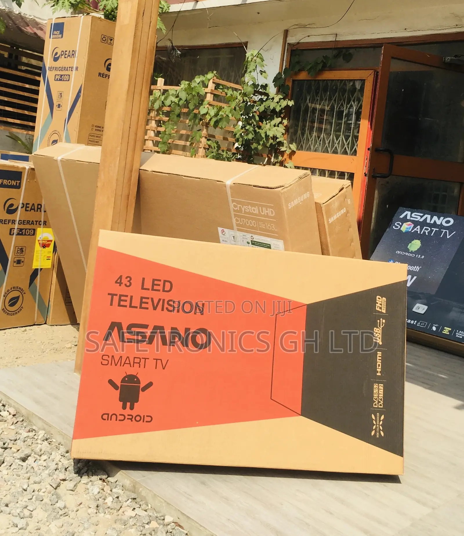 Smart Asano 43 Inches UHD LED Glossy Black Electric Tv