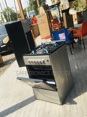 4 Gas Cooker Oven With Grill Volcano Gray Glass Lid 50x50