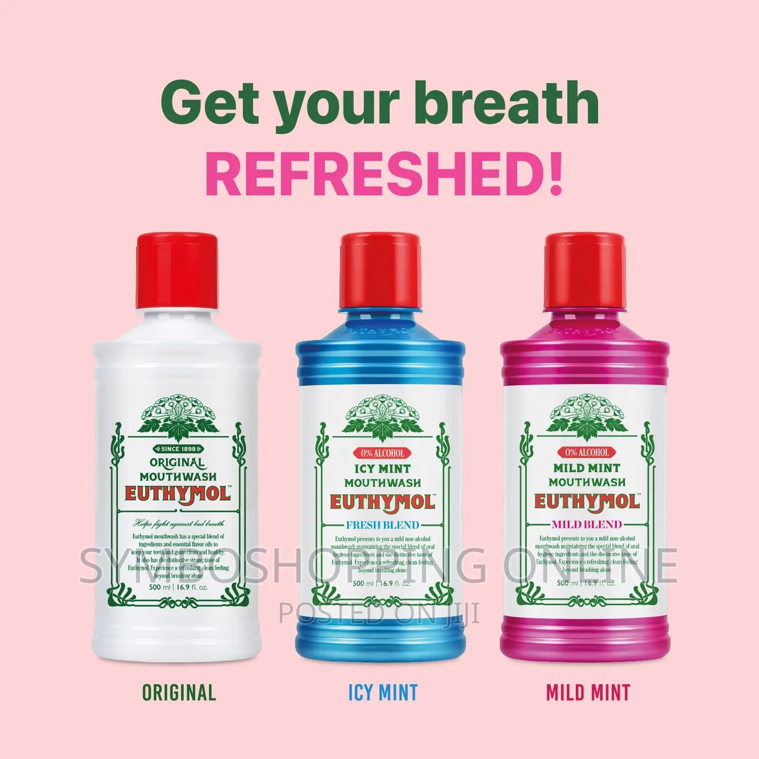 Euthymol Mouthwash Original 500ml Alcohol-Free