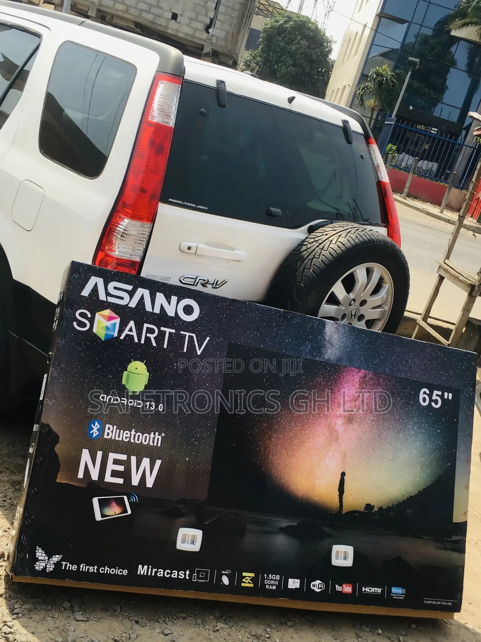 65 Inches Black Smart UHD Asano Glossy LED Electric Tv