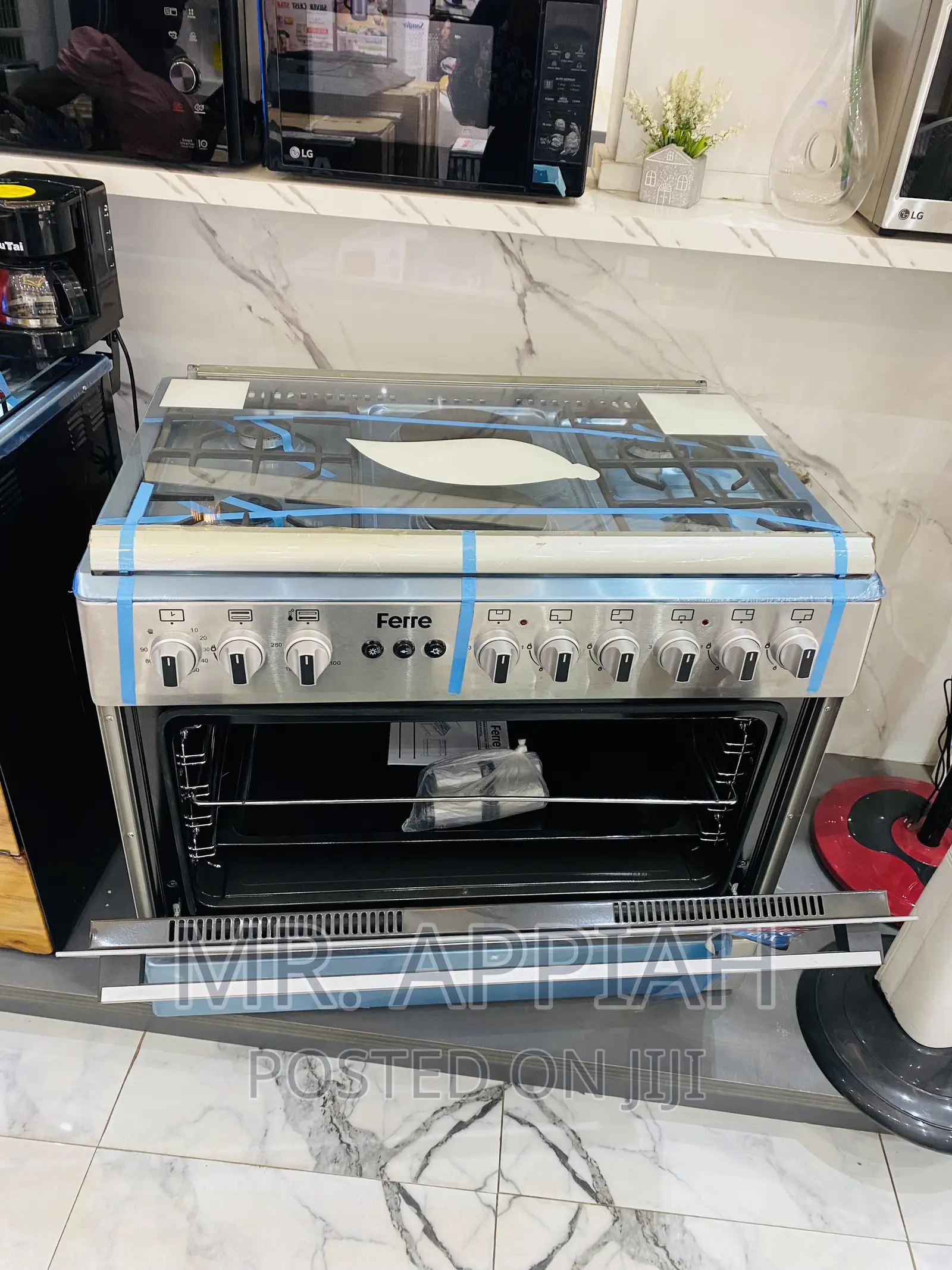 Fast Cooking Ferre 60x90 4 + 2 Gas Burner(Gray).