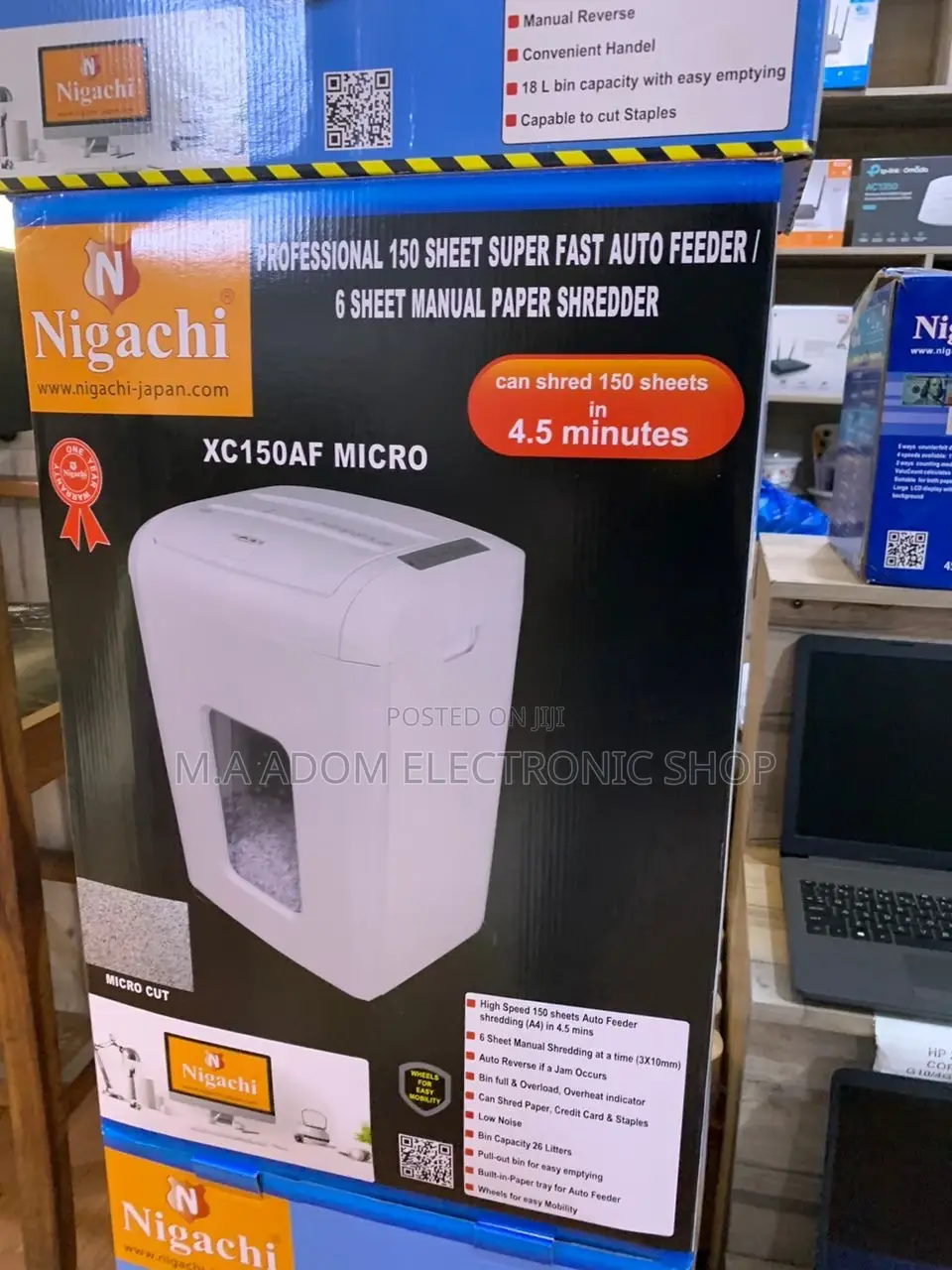 Durable and Affordable Nigachi Paper Shredder.