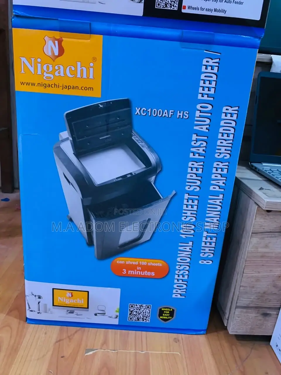 Authentic Nigachi 100 Sheet Professional Paper Shredder.