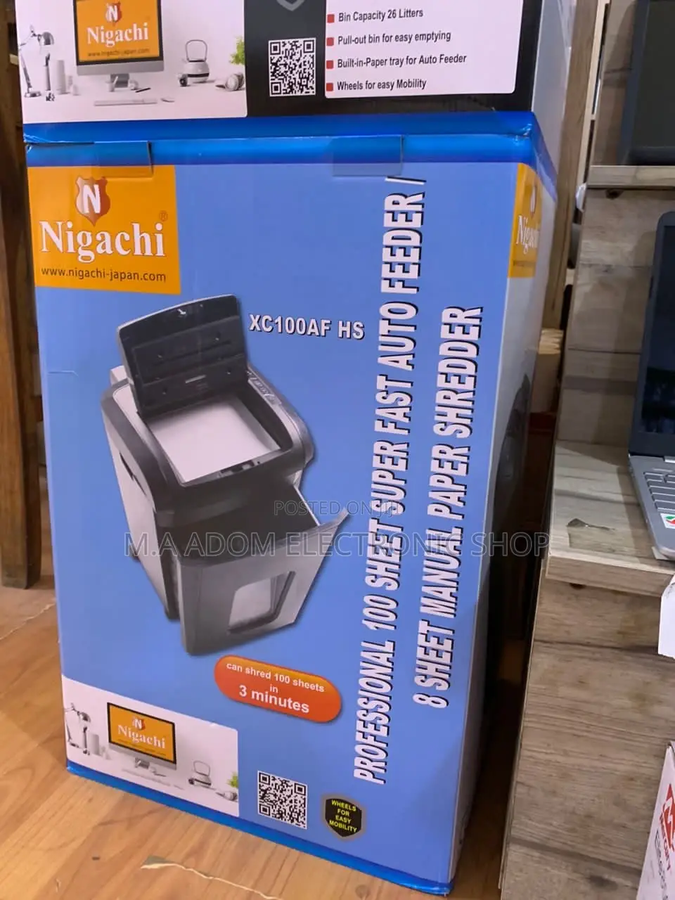 Nigachi 100 Sheets Professional Manual Paper Shredder.
