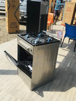 Gray Volcano 4 Gas Cooker Oven With Grill 50x50 Glass Lid