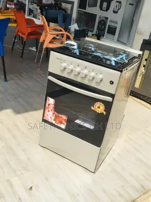 50x50 Oven With Grill Volcano 4 Gas Burner Glass Lid Gray
