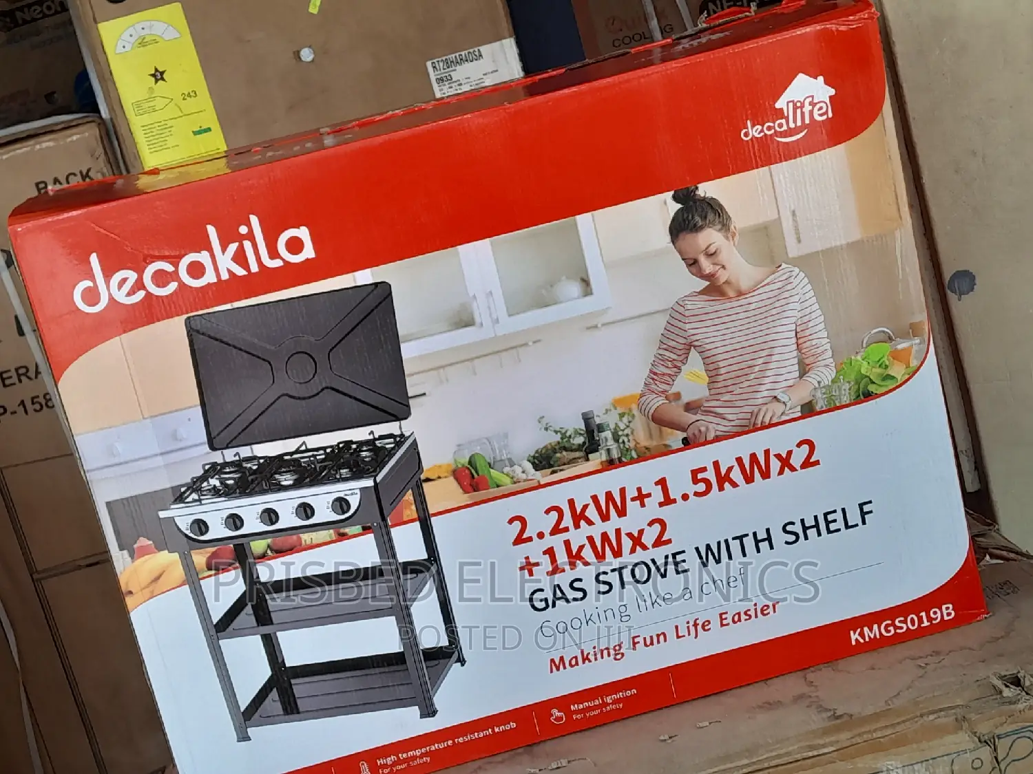 Decakila Durable 5burner Stove With Stand