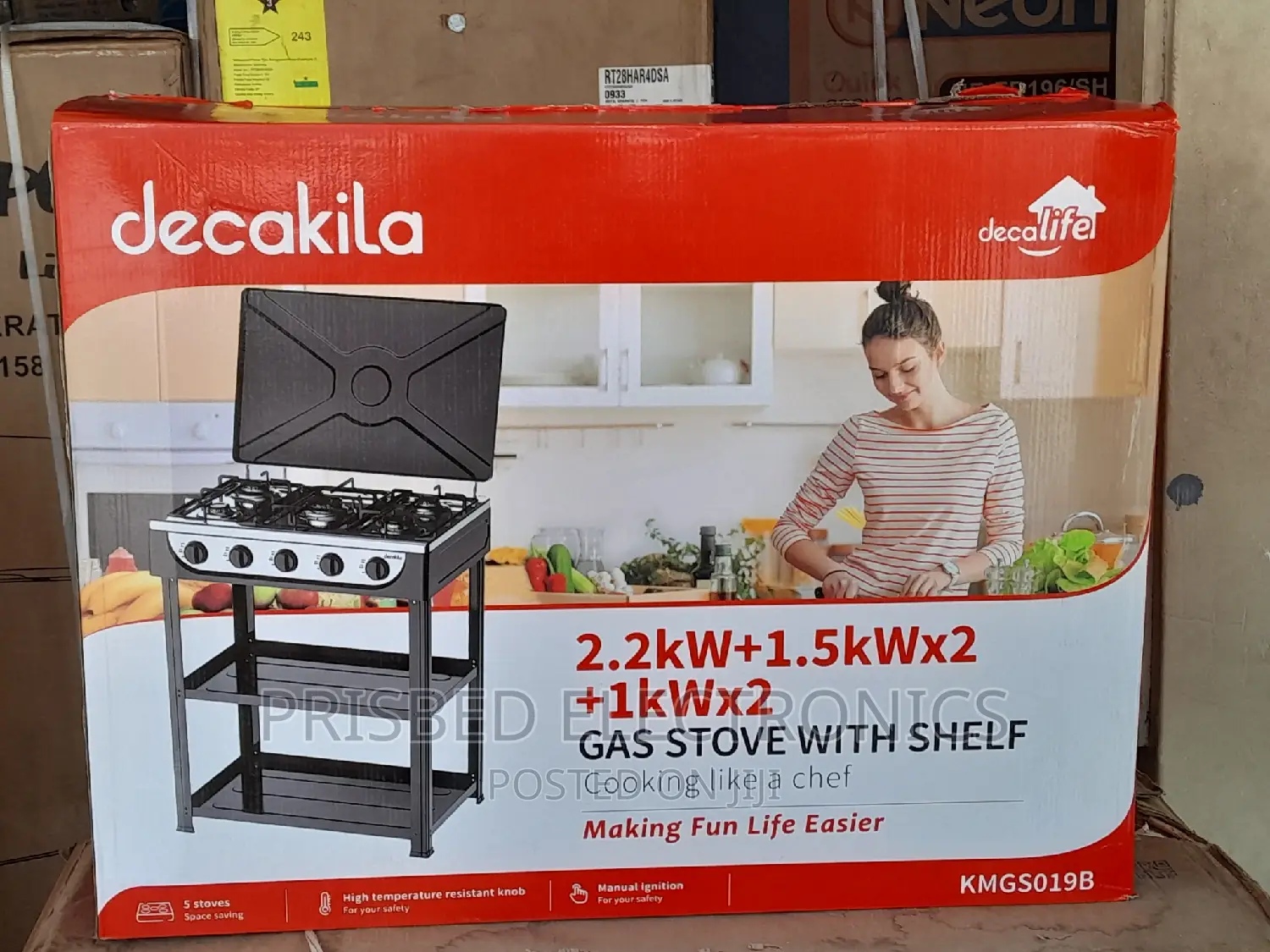 Decakila Durable 5burner Stove With Stand