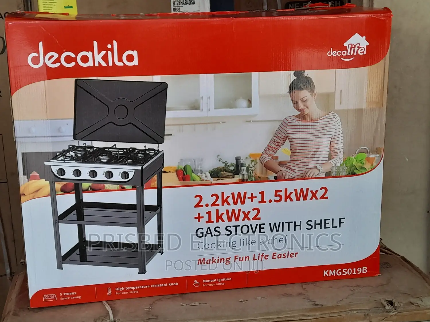 Decakila Durable 5burner Stove With Stand