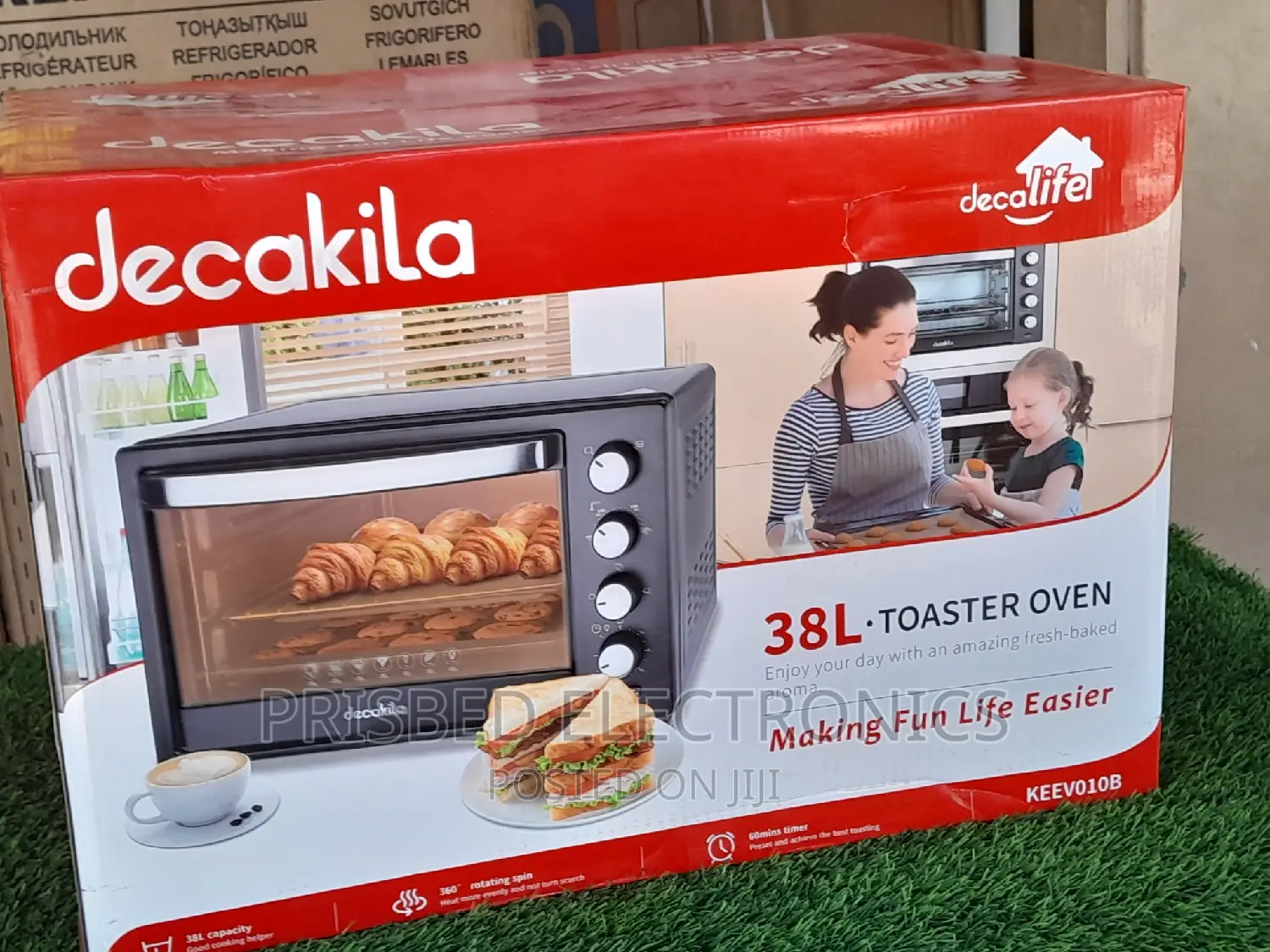 Decakila Durable Toaster Oven With Grill 38 Litres