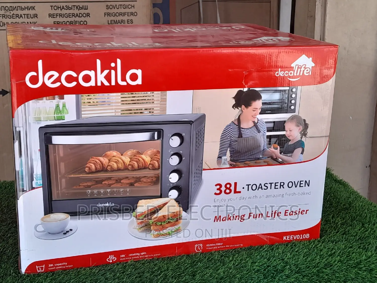 Decakila Durable Toaster Oven With Grill 38 Litres