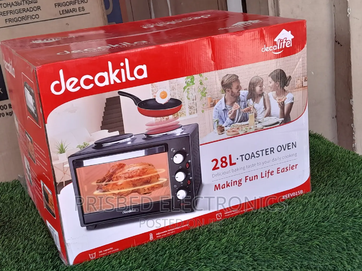 Decakila Durable Toaster Oven With Hoteplate and Grill 28lit