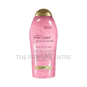 OGX Sensitive+Pink Sea Salt Rosewater Body Scrub Wash 577ml