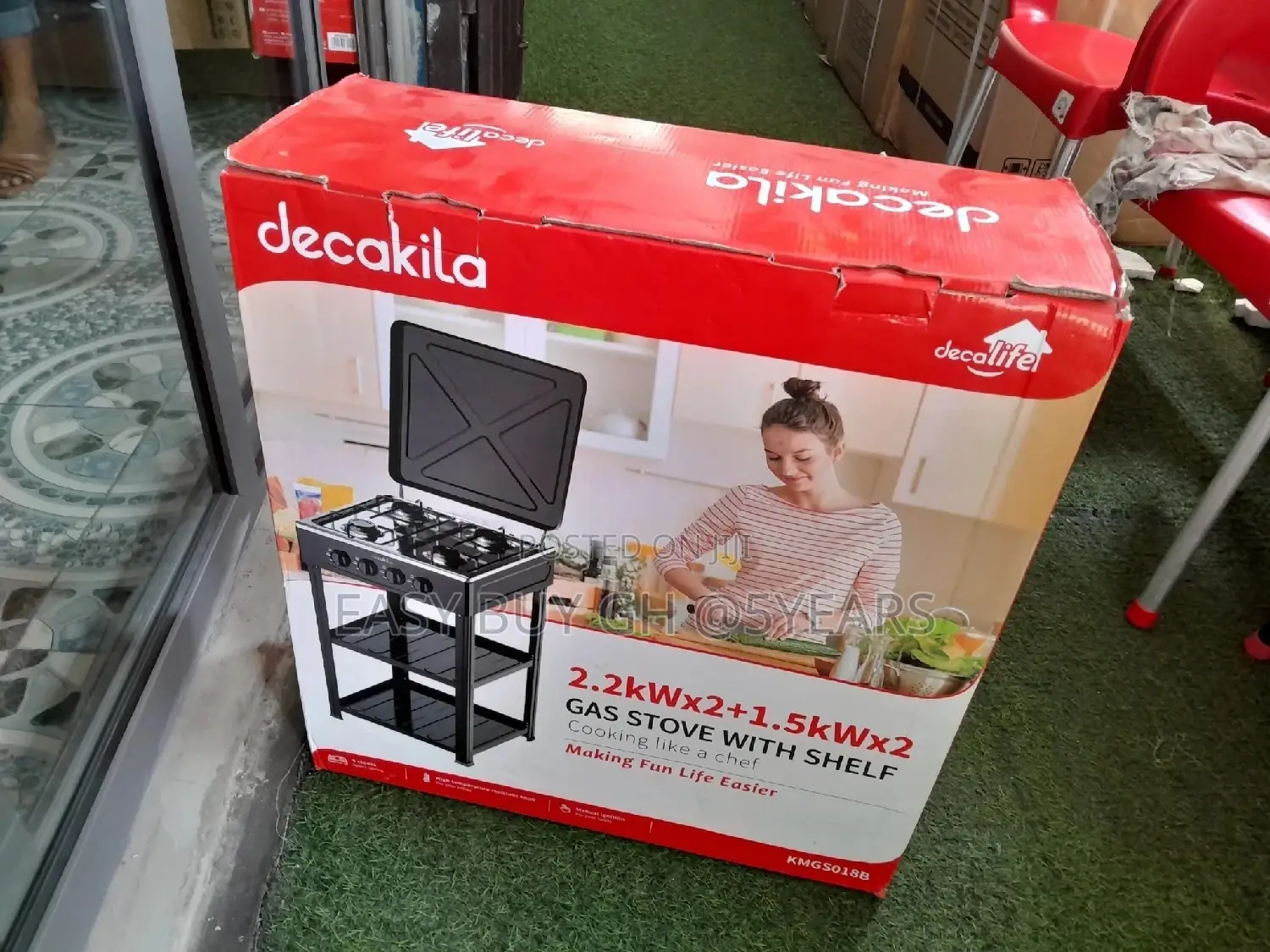Quality and Affordable Decakila Gas Stove With Shelf