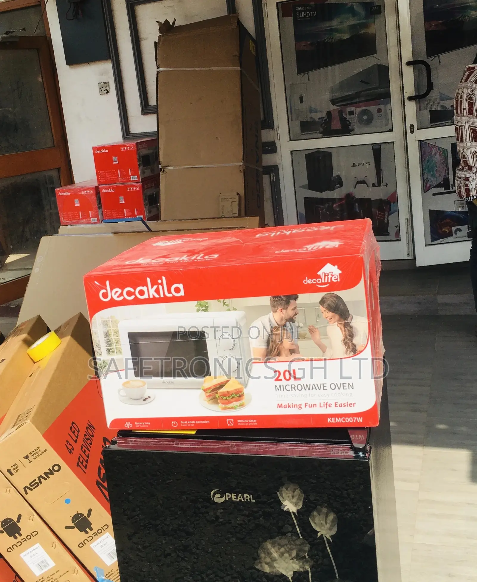 White Decakila Countertop 20L Oven Microwave Electric