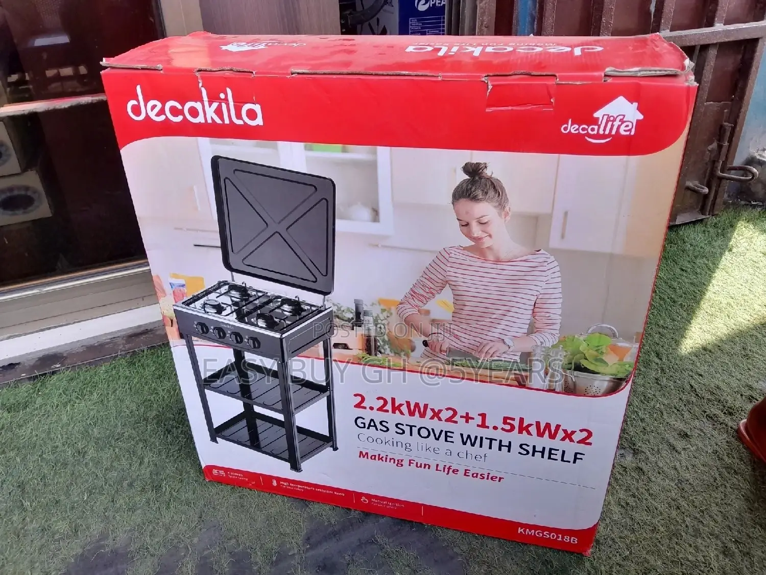 Decakila Gas Stove With Shelf Affordable
