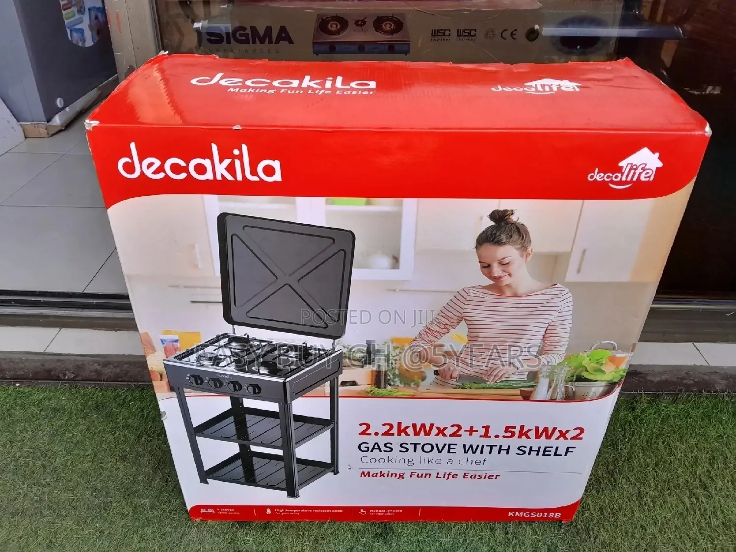 Fast Cooking Gas Stove With Shelf Decakila