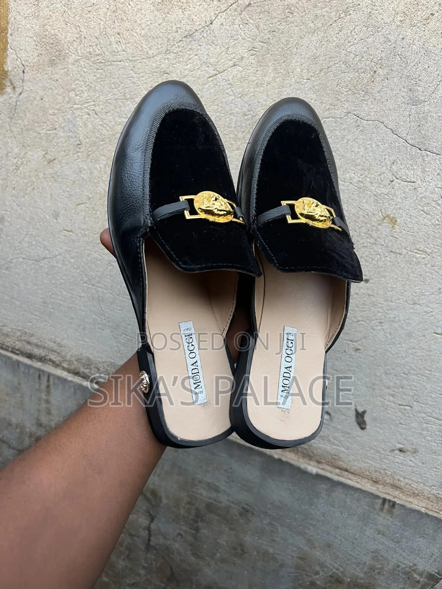 Black Versace Half Shoe