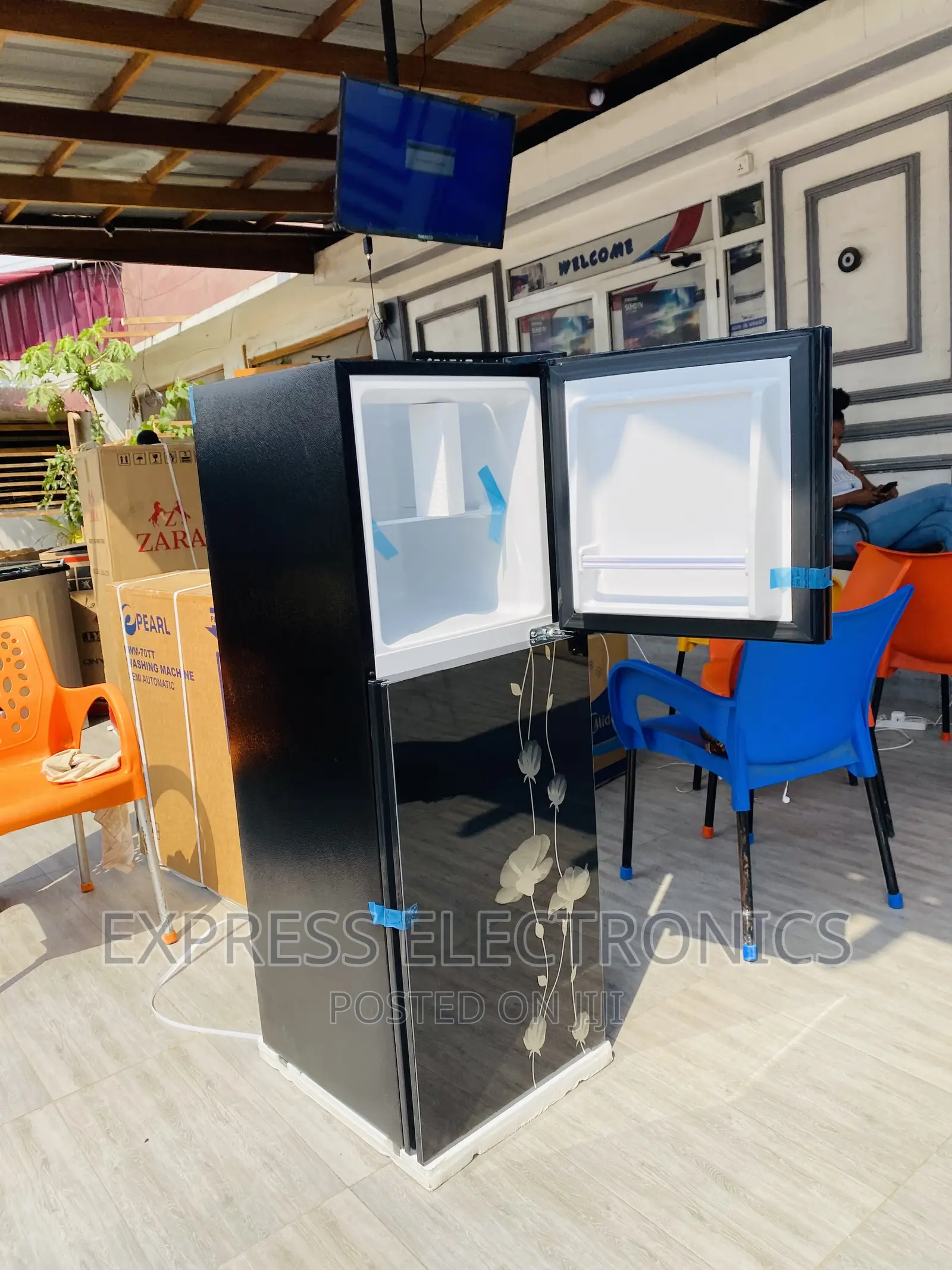Manual Defrost Pf217t-2b Pearl Double Door Fridge