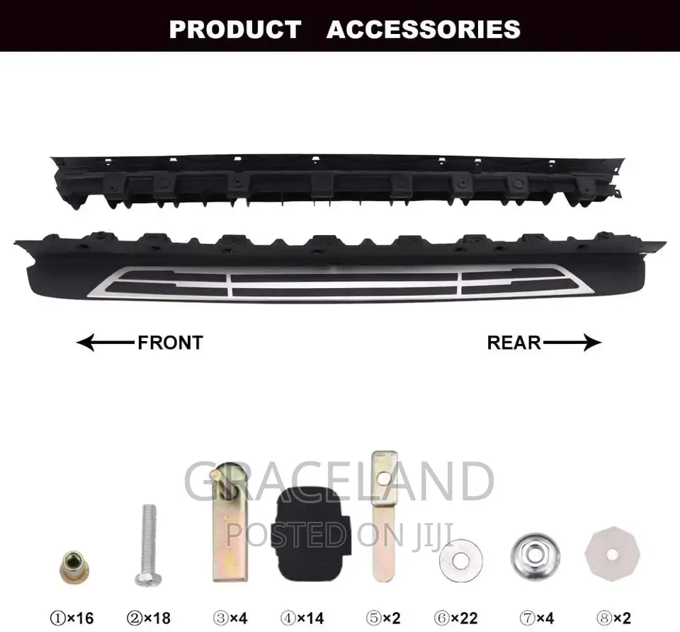 2 Set of Toyota Highlander Running Board Fit L-Le-Xle-Xse