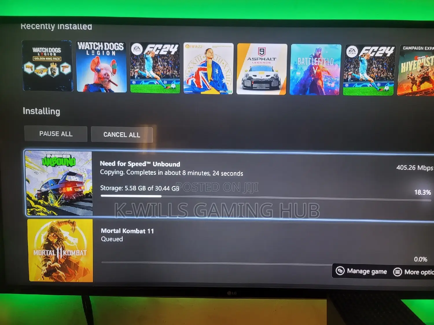 Xbox One/ Series Games Installation