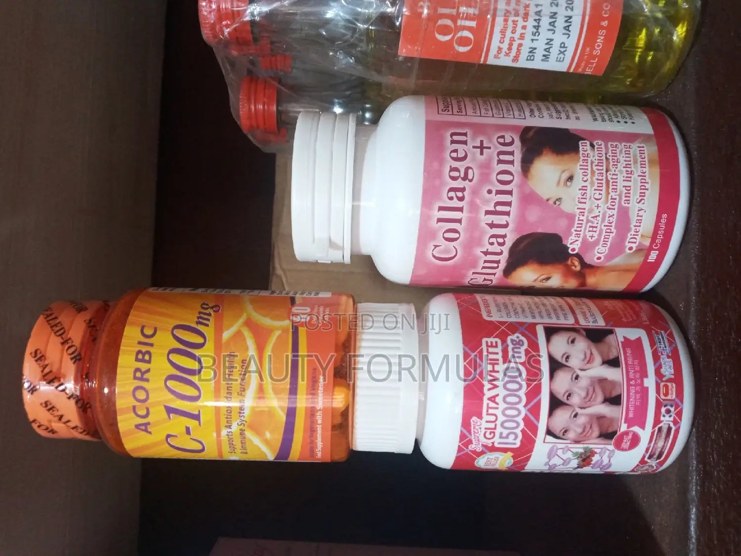 Glutathione Collagen,Gluta White and Acorbic Capsules ,Set