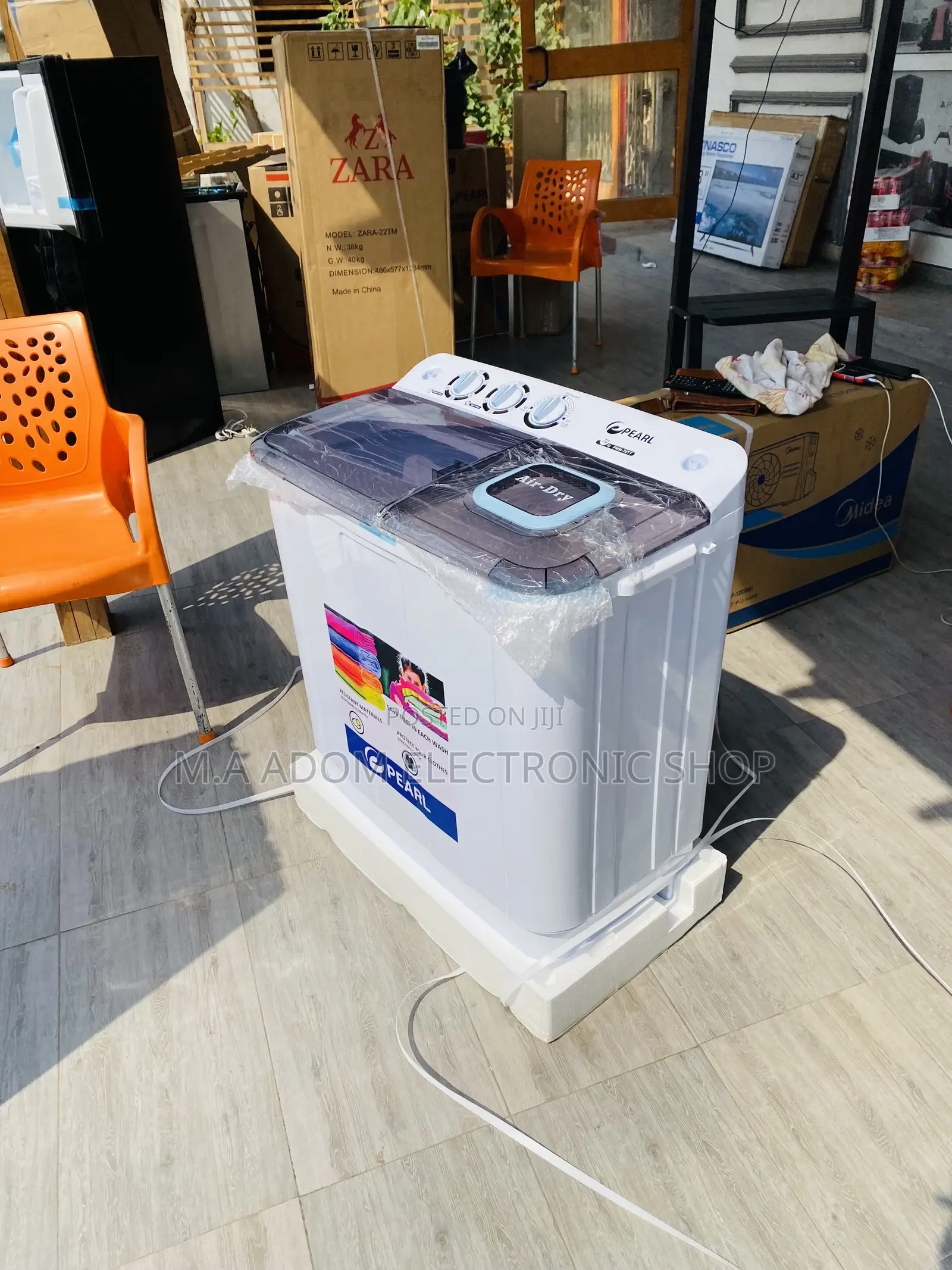 Durable and Affordable Pearl 7kg Twin Tap Washing Machine.