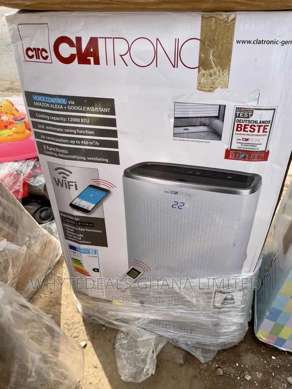 12000btu Clatronic 1.5HP Smart Wi-Fi Mobile Air-Conditioner