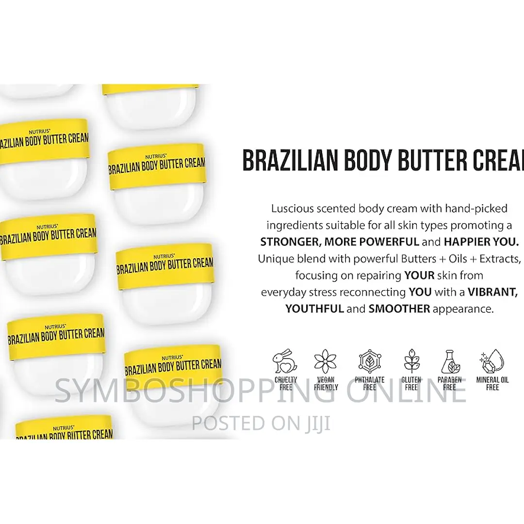 Nutrius Brazilian Body Butter Cream, 177ML (Pack of 2)