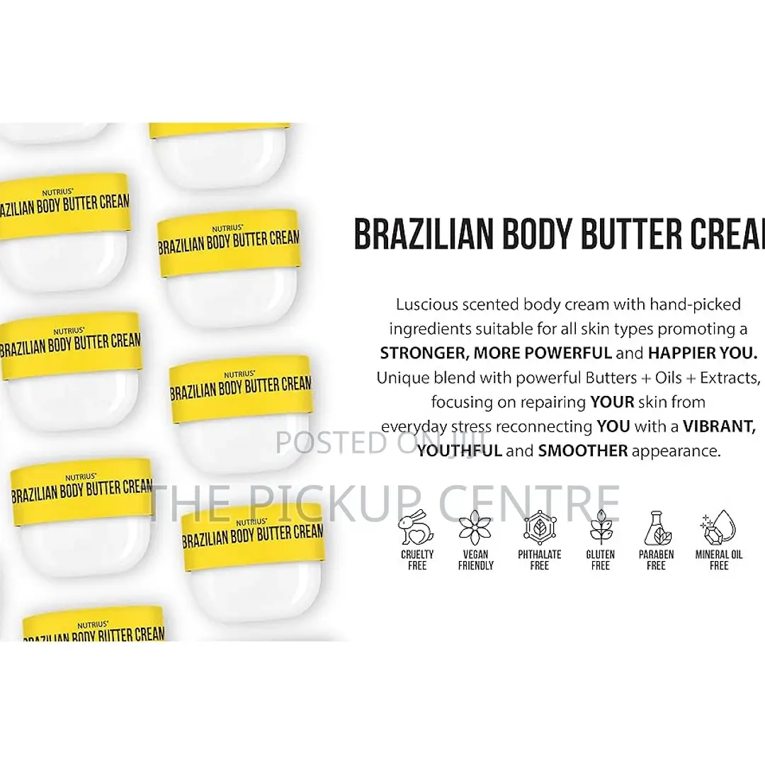 Nutrius Brazilian Body Butter Cream, 177ML (Pack of 2)