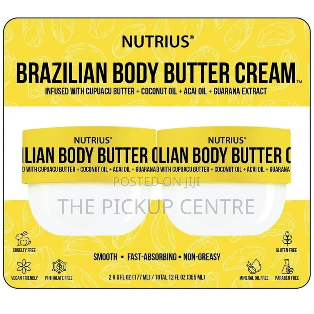 Nutrius Brazilian Body Butter Cream, 177ML (Pack of 2)