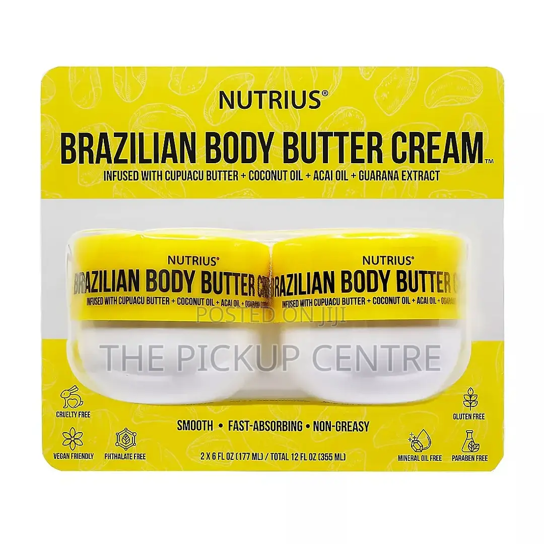 Nutrius Brazilian Body Butter Cream, 177ML (Pack of 2)