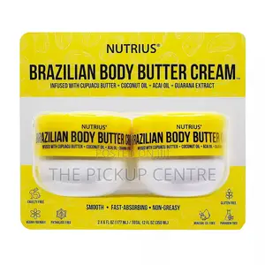 Nutrius Brazilian Body Butter Cream, 177ML (Pack of 2)