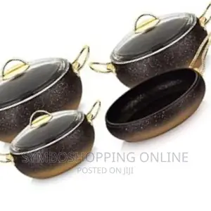 OMS Non-Stick Granite Cookware Set – Black Gold – 7-Piece UK