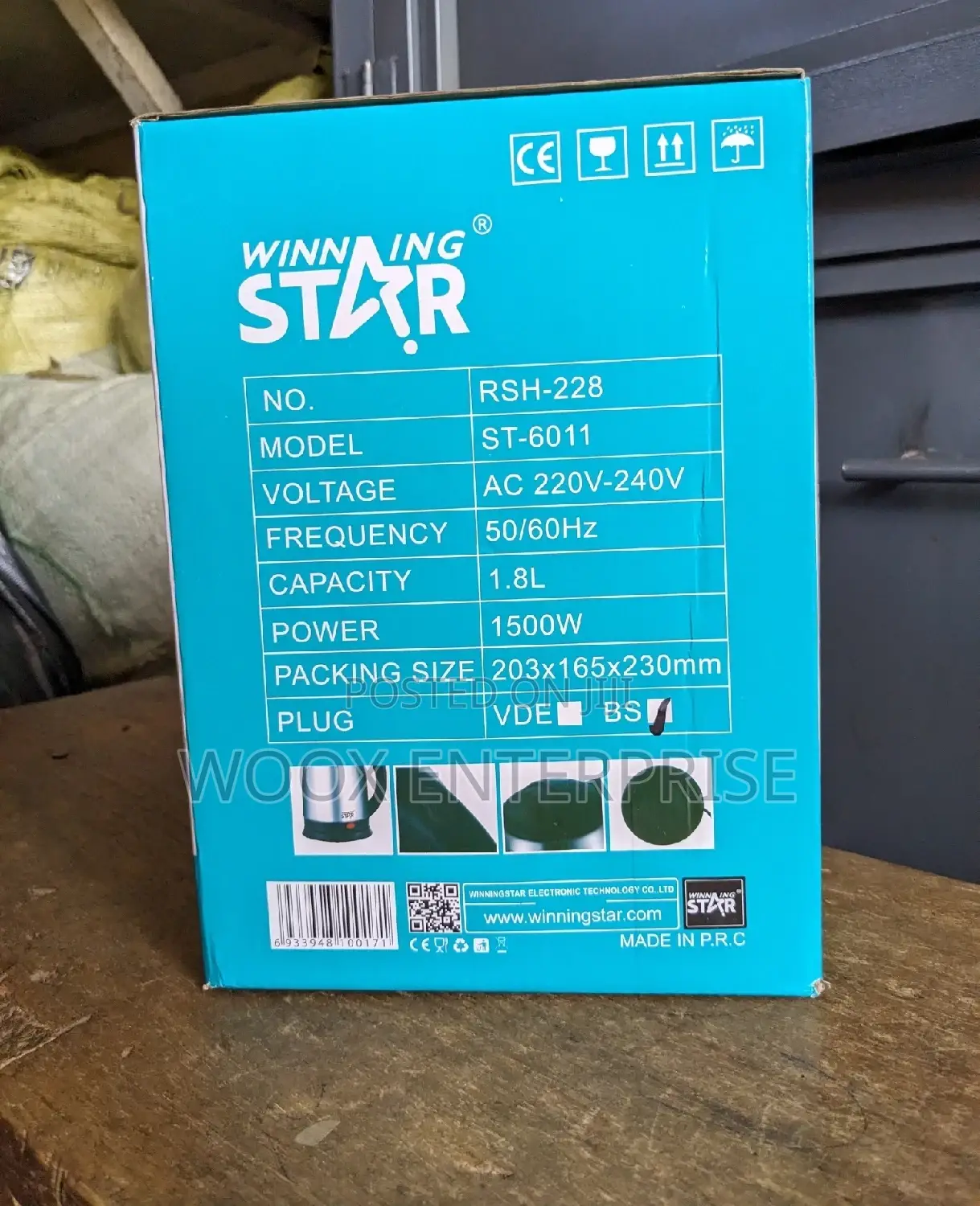 Winning Star Electric Kettle (1.8L)