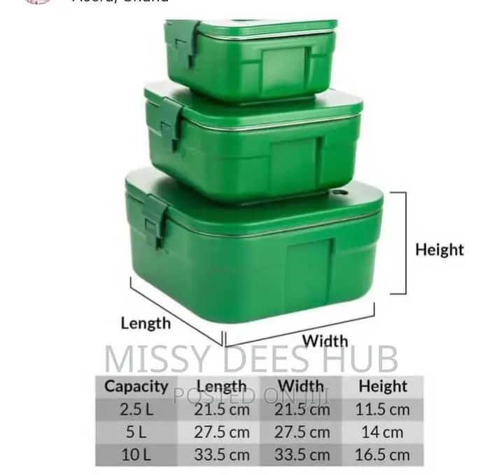 3pcs Square Insulation Barrel Set (2.5L, 5L And 10L)