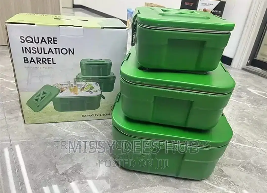 3pcs Square Insulation Barrel Set (2.5L, 5L And 10L)