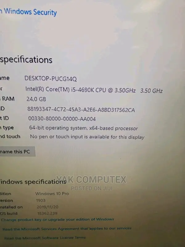 New Desktop Computer MSI Gaming 27 6QE 16GB Intel Core I5 HDD 2T