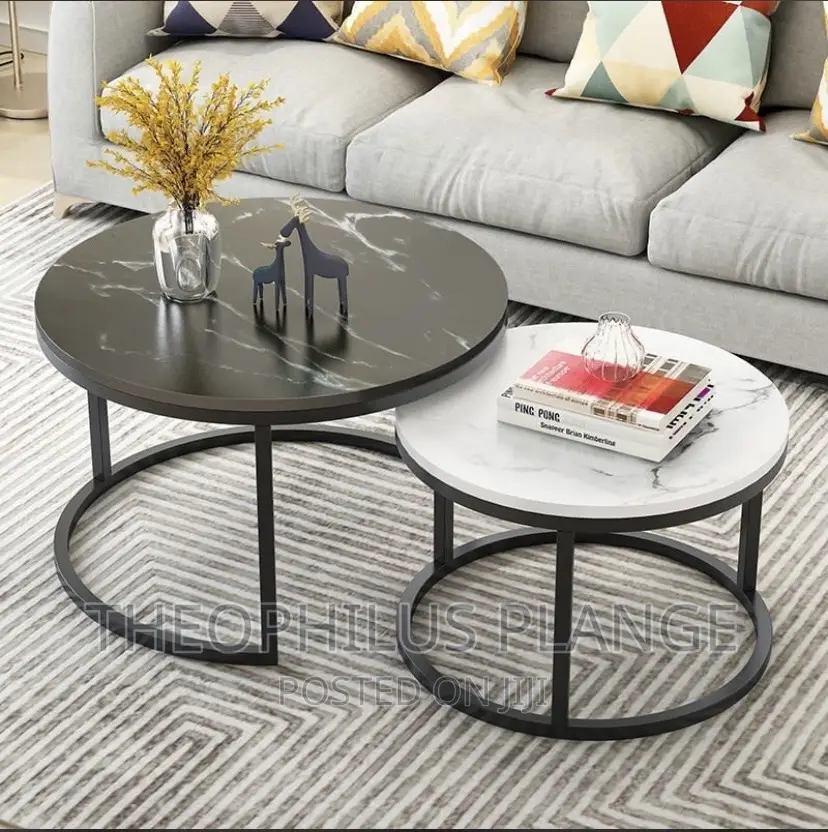 Center Table ( Black White Gold )