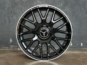 This Is Original Mercedes Benz Rims Black Matte/White 22 Inc