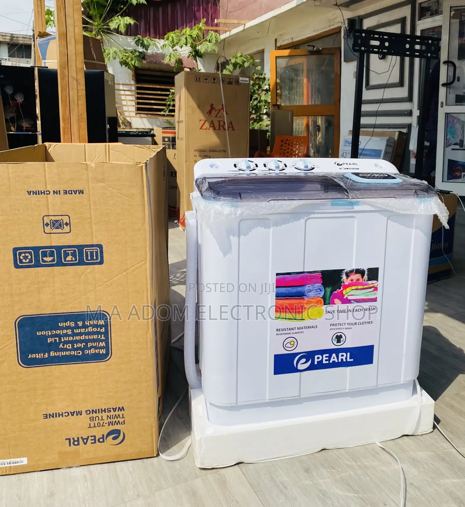 Unique Design Pearl 7kg Twin Tap Washing Machine.