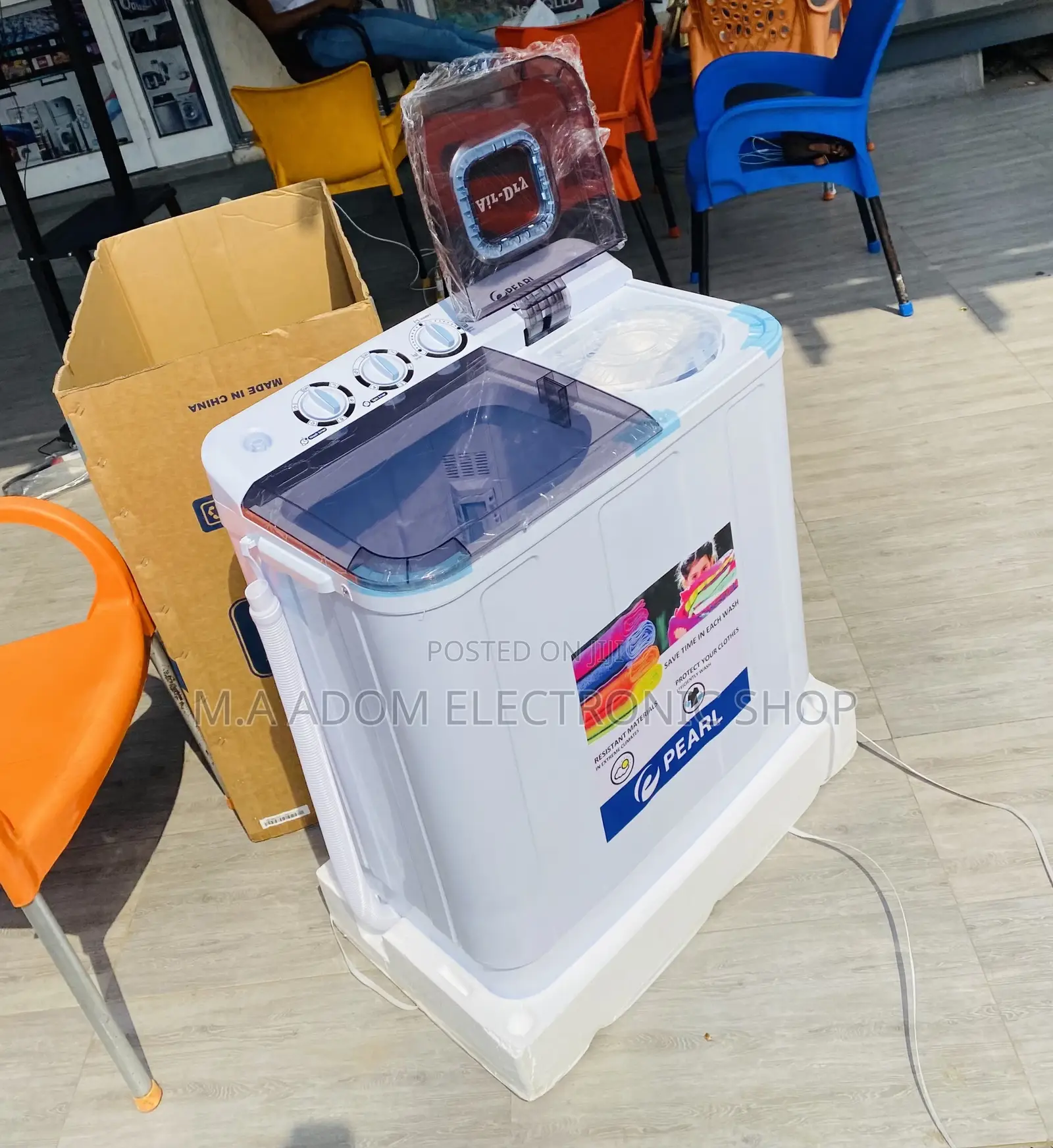 Sealed in Box Pearl 7kg Twin Tap Washing Machine.